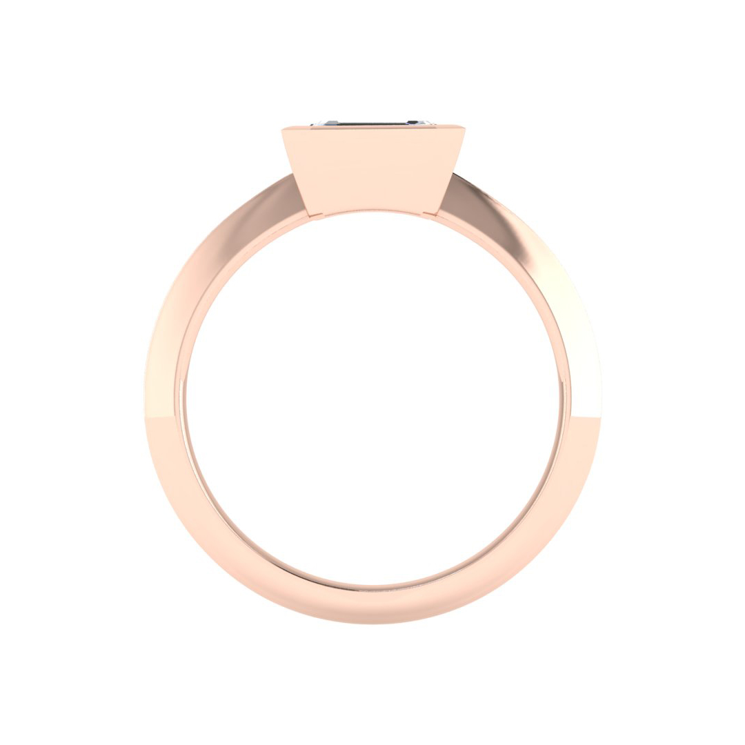 Arya Bezel East West Solitaire Engagement Ring